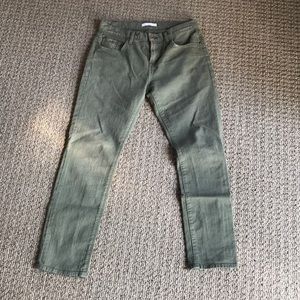 7 For All Mankind army green jeans